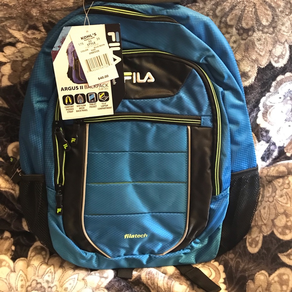 Fila Argus II blue and neon yellow green